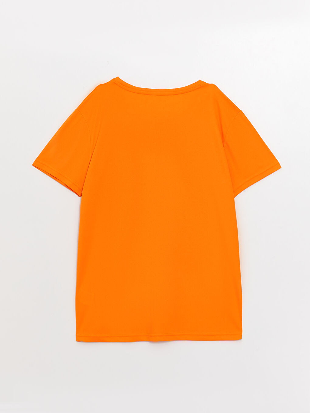 Turuncu Bisiklet Yaka Kısa Kollu Baskılı Erkek Tişört-6