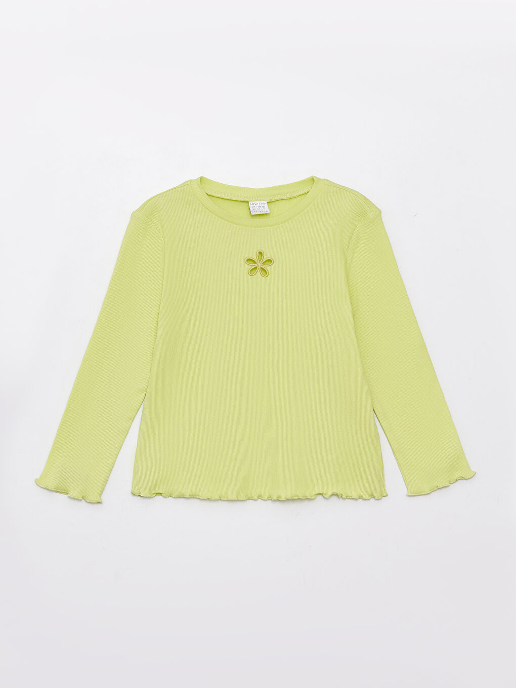 Crew Neck Long Sleeve Embroidered Baby Girls' T-Shirt-4