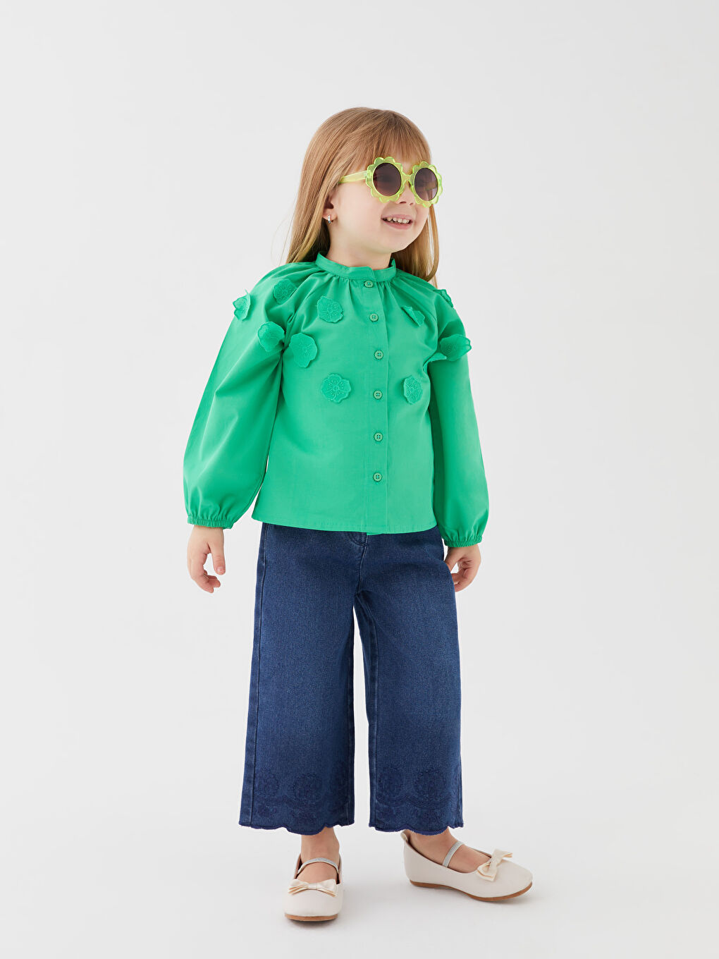 Elasticated Waist Basic Baby Girls' Jeans