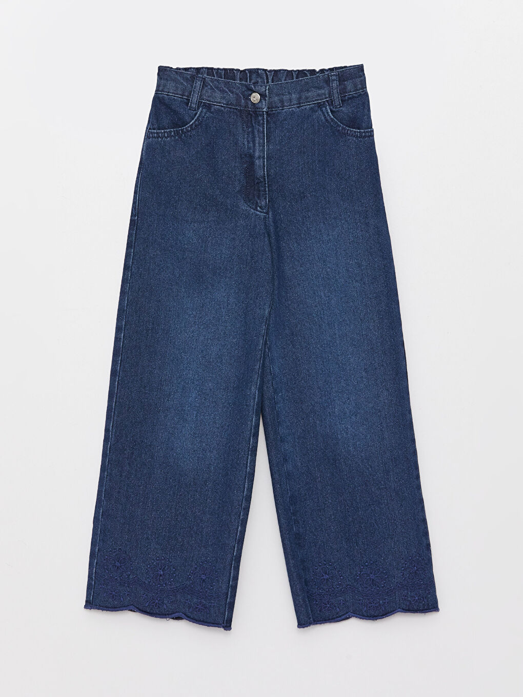 Elasticated Waist Basic Baby Girls' Jeans-4