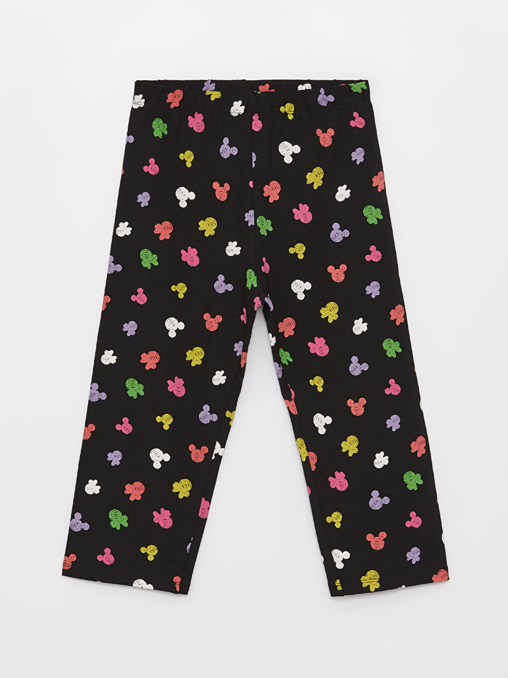 Girls' Printed 3/4 Length Leggings with Elastic Waist