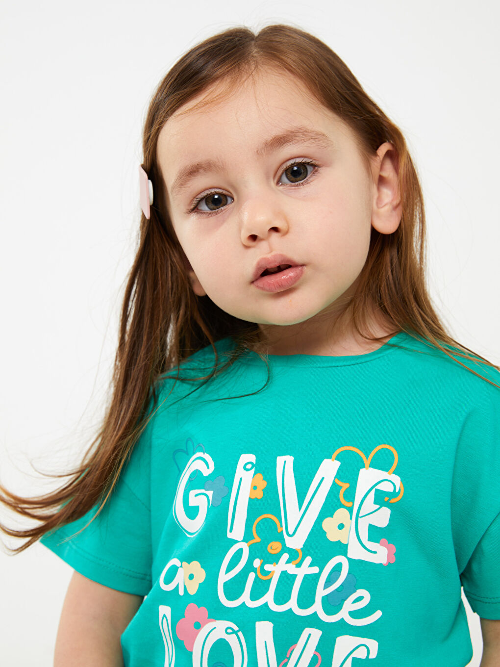 Mavi Bisiklet Yaka Kısa Kollu Baskılı Kız Bebek Tişört 3'lü-1