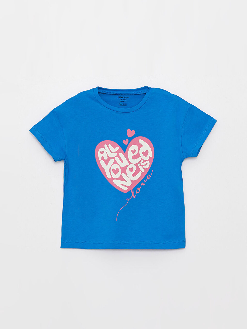 Mavi Bisiklet Yaka Kısa Kollu Baskılı Kız Bebek Tişört 3'lü-6