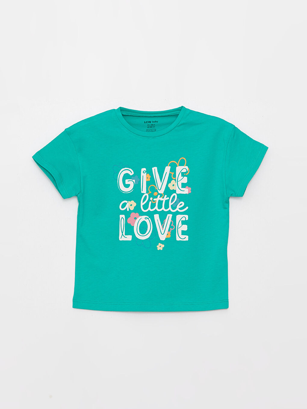 Mavi Bisiklet Yaka Kısa Kollu Baskılı Kız Bebek Tişört 3'lü-7