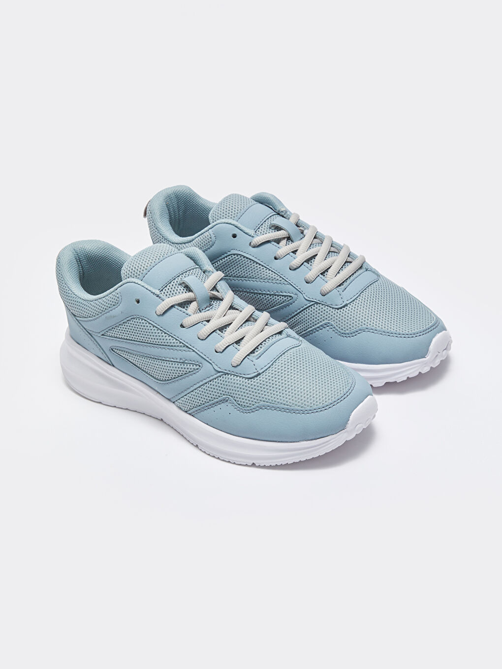 Mavi Bağcıklı Kadın Spor Ayakkabı