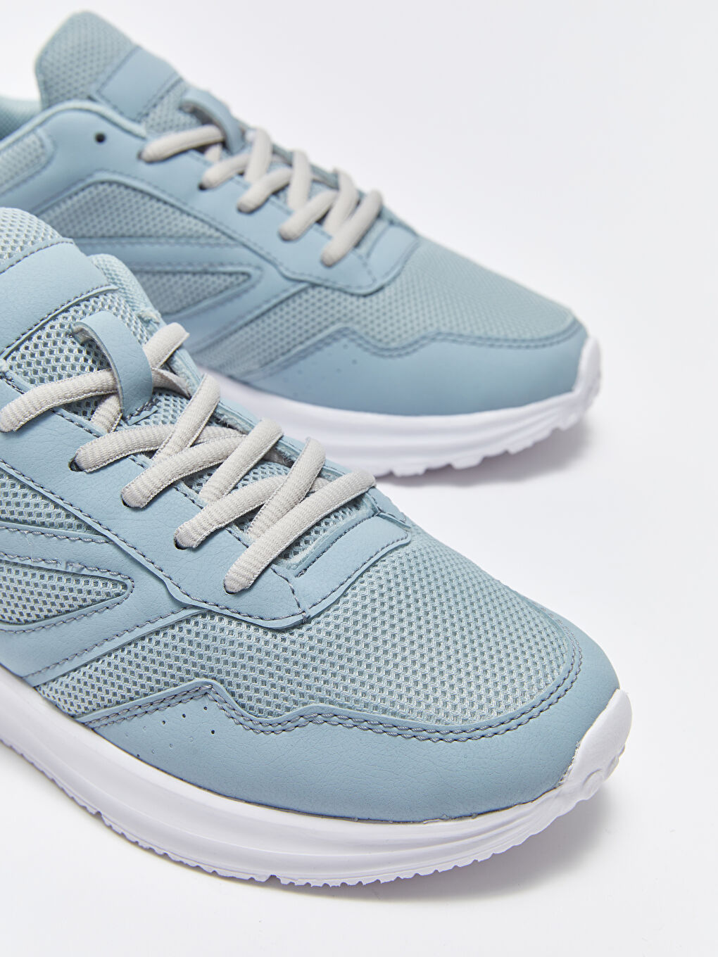 Mavi Bağcıklı Kadın Spor Ayakkabı-2