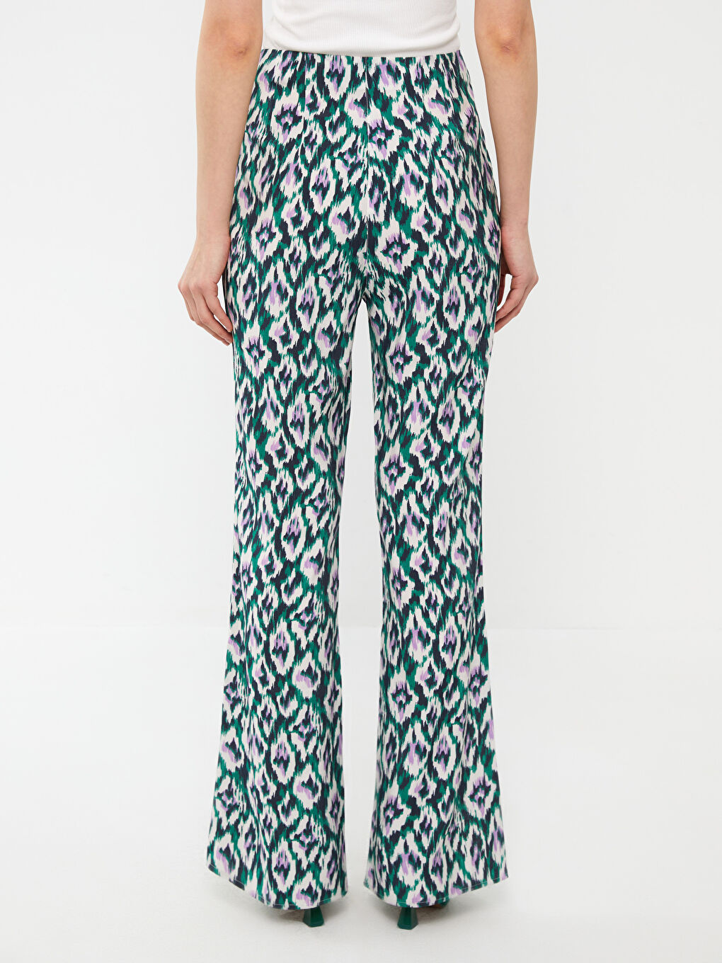 LCW Vision High Waist Standard Fit Flared Women's Trousers -S3G773Z8-LSC