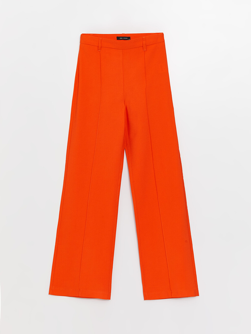 Standard Fit Plain Wide Leg Women's Trousers-5