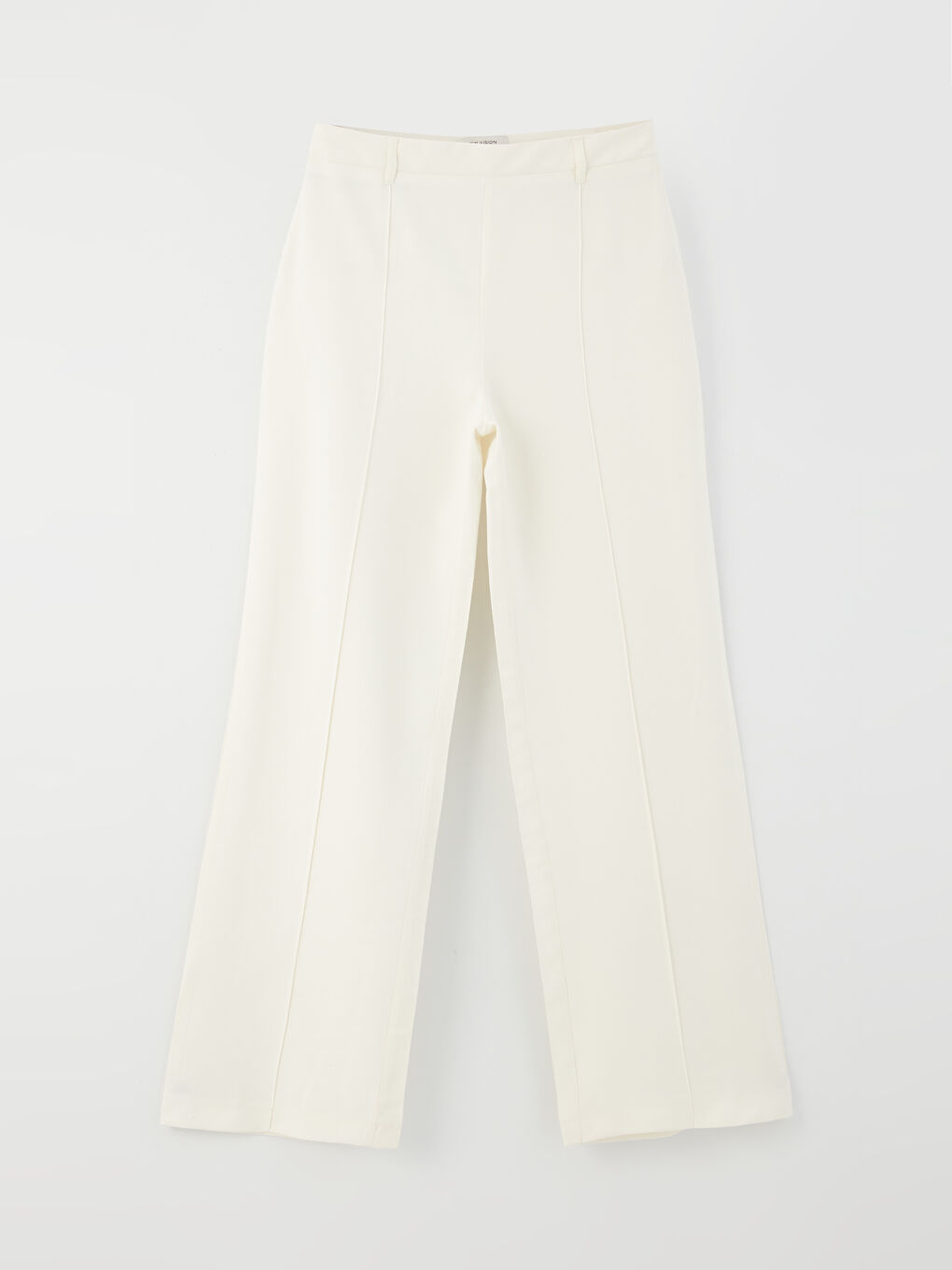 Standard Fit Plain Wide Leg Women's Trousers-4