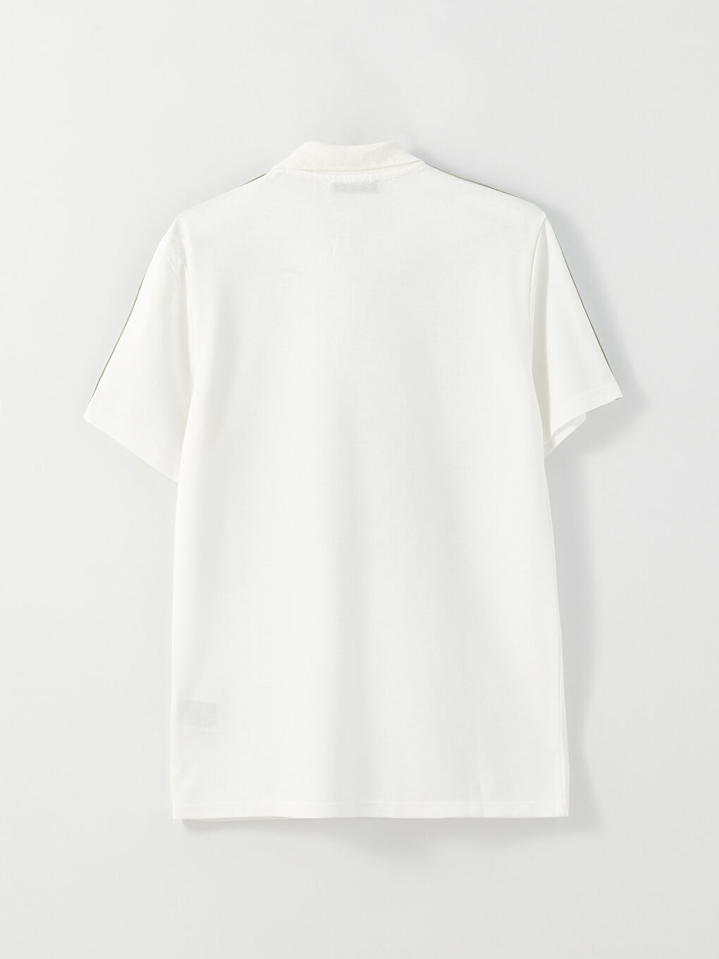 Ekru Polo Yaka Kısa Kollu Pike Erkek Tişört-6