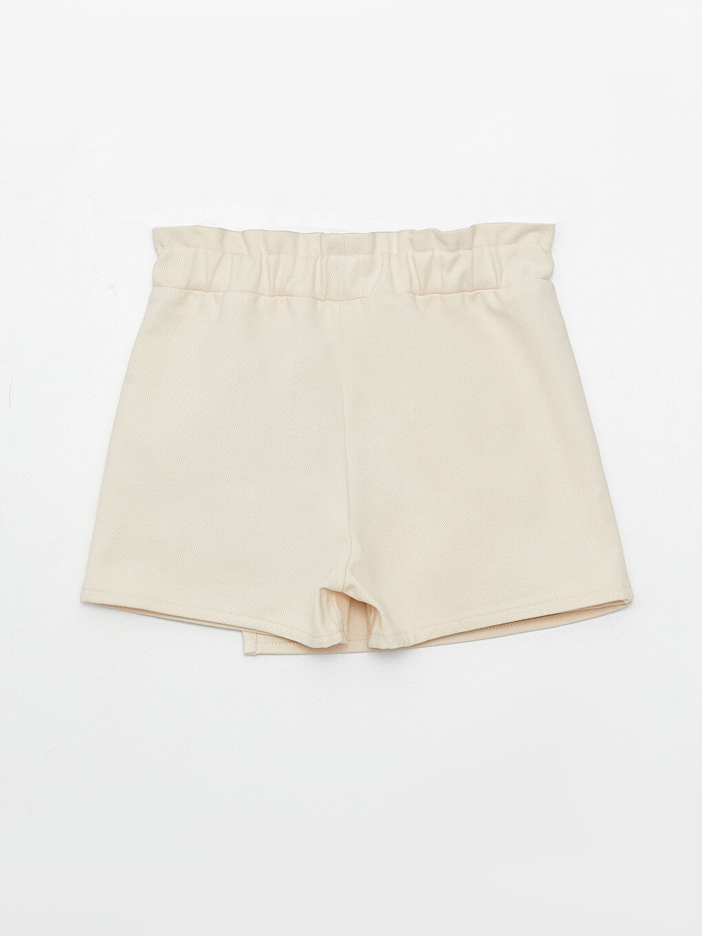 Bej Beli Lastikli Basic Kız Bebek Şort Etek-5