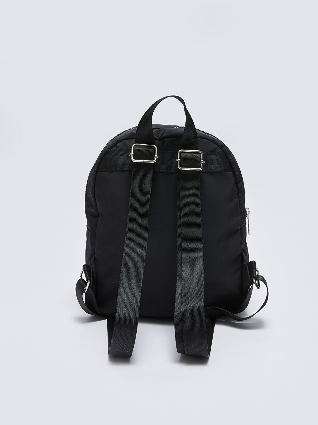 Siyah Paraşüt Kumaş Kadın Sırt Çantası-4