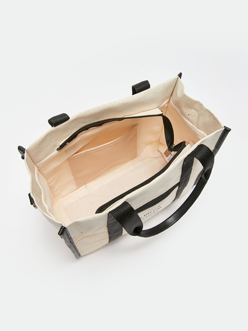 Bej Baskılı Kadın Kol Çantası-5