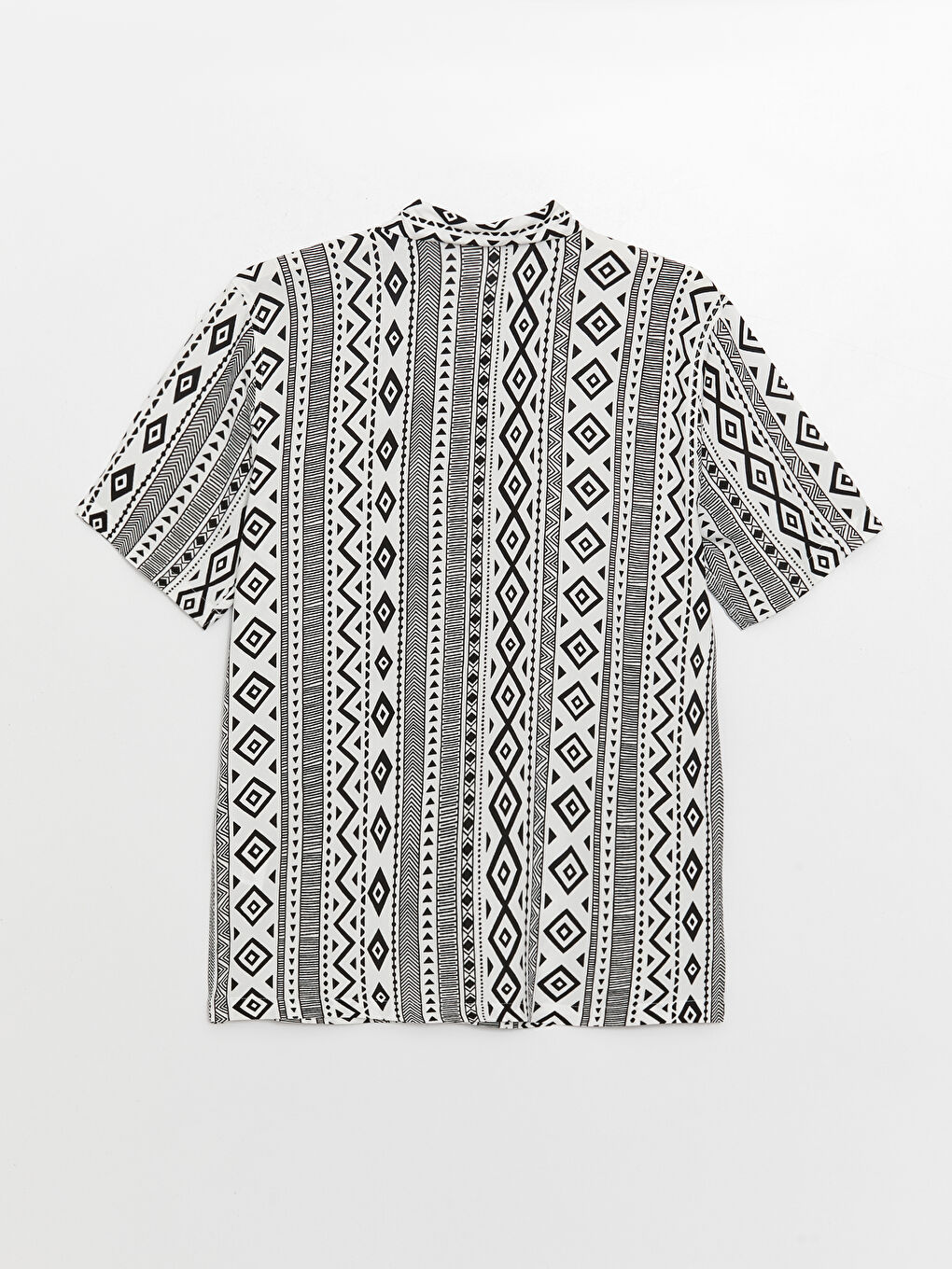 Regular Fit Short Sleeve Patterned Viscose Men's Shirt-6