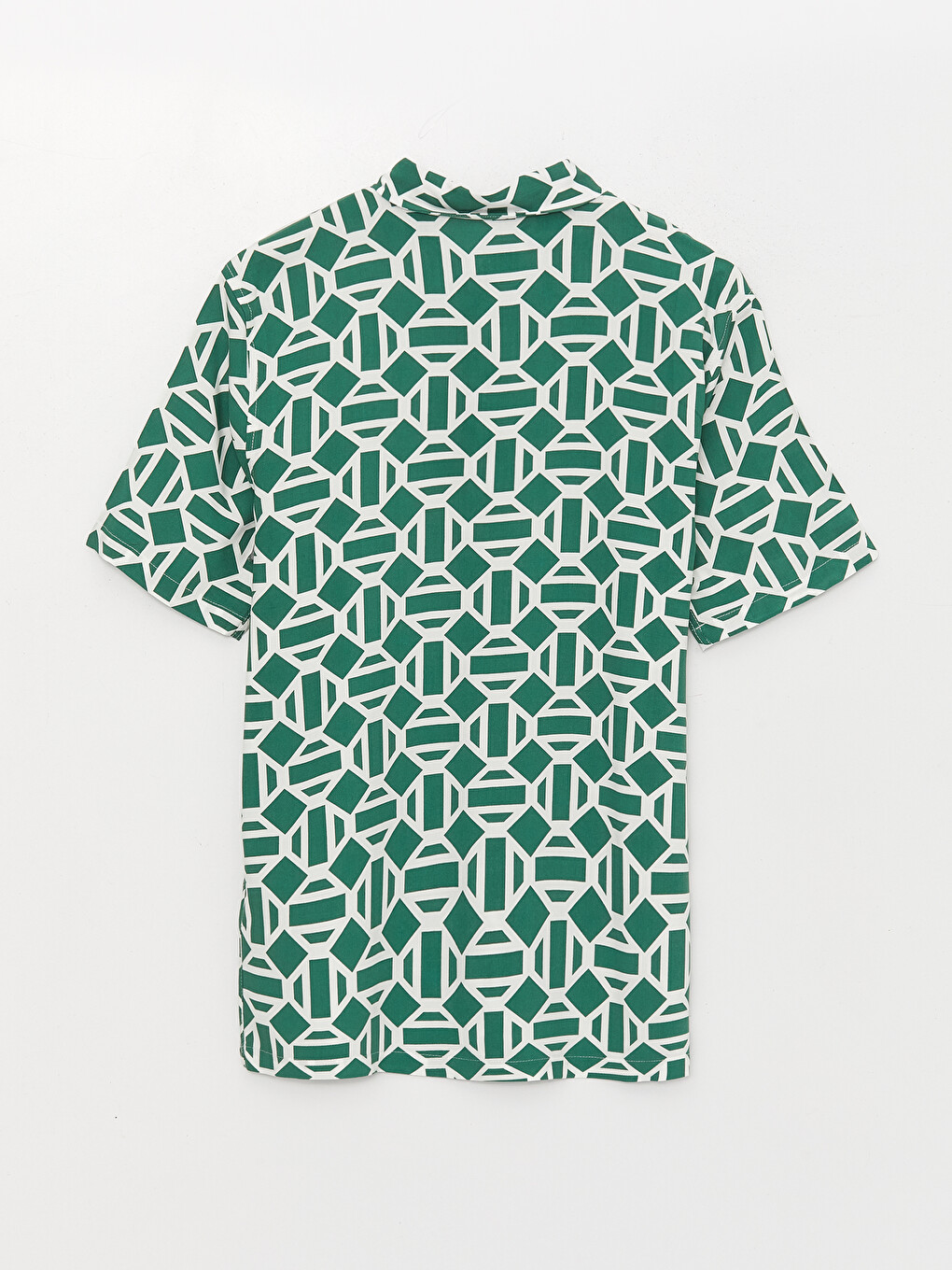 Regular Fit Short Sleeve Patterned Viscose Men's Shirt-6