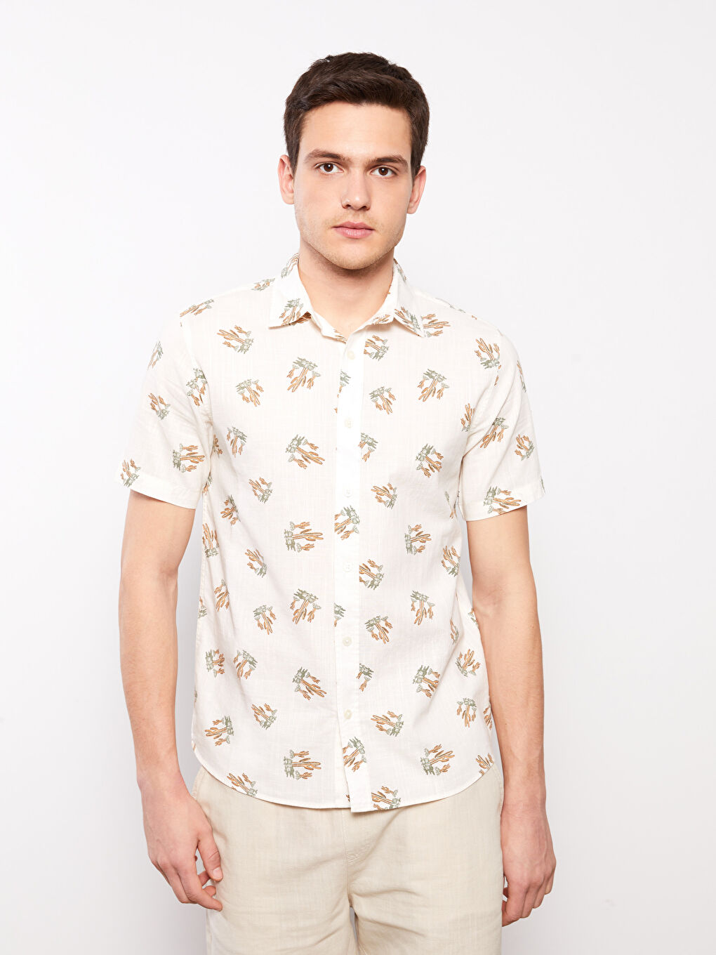 てりたま XSIDE Crew Neck Short Sleeve Printed Combed Cotton Men's T