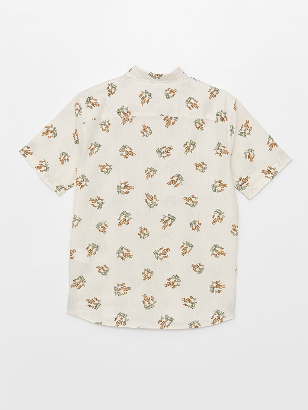 Regular Fit Short Sleeve Patterned Men's Shirt-6