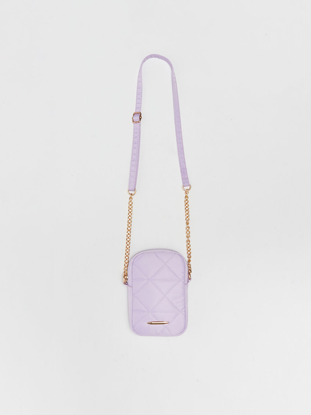 Lila Kapitoneli Kadın Telefon Çantası-3