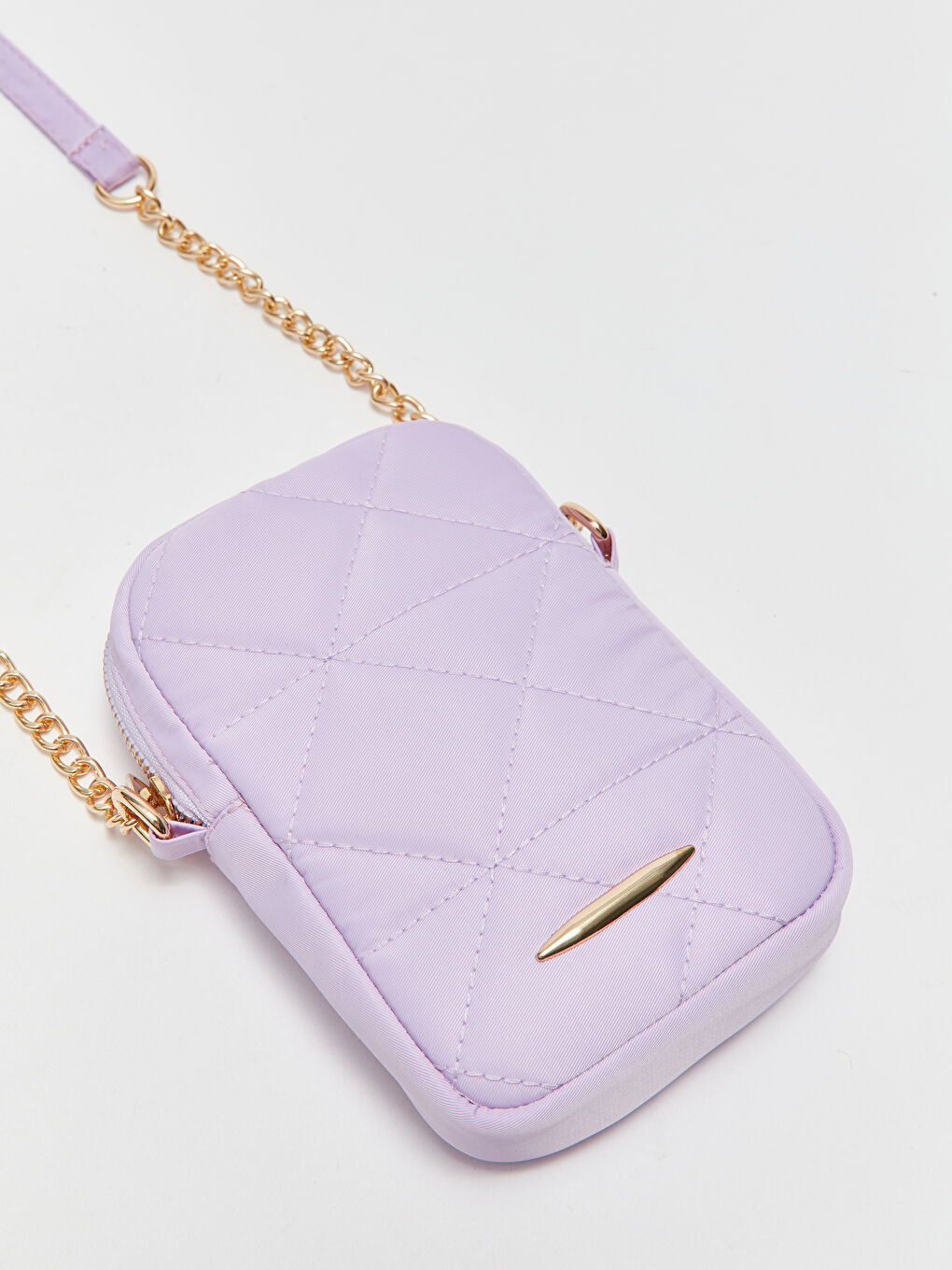 Lila Kapitoneli Kadın Telefon Çantası-4