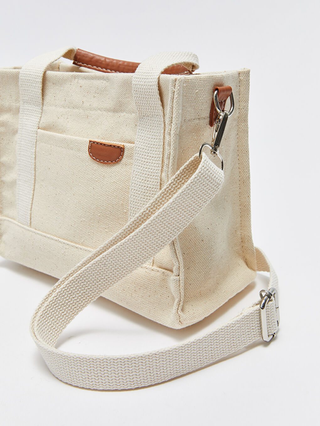 LCW ACCESSORIES Bej Kanvas Kadın Tote Çanta - 4