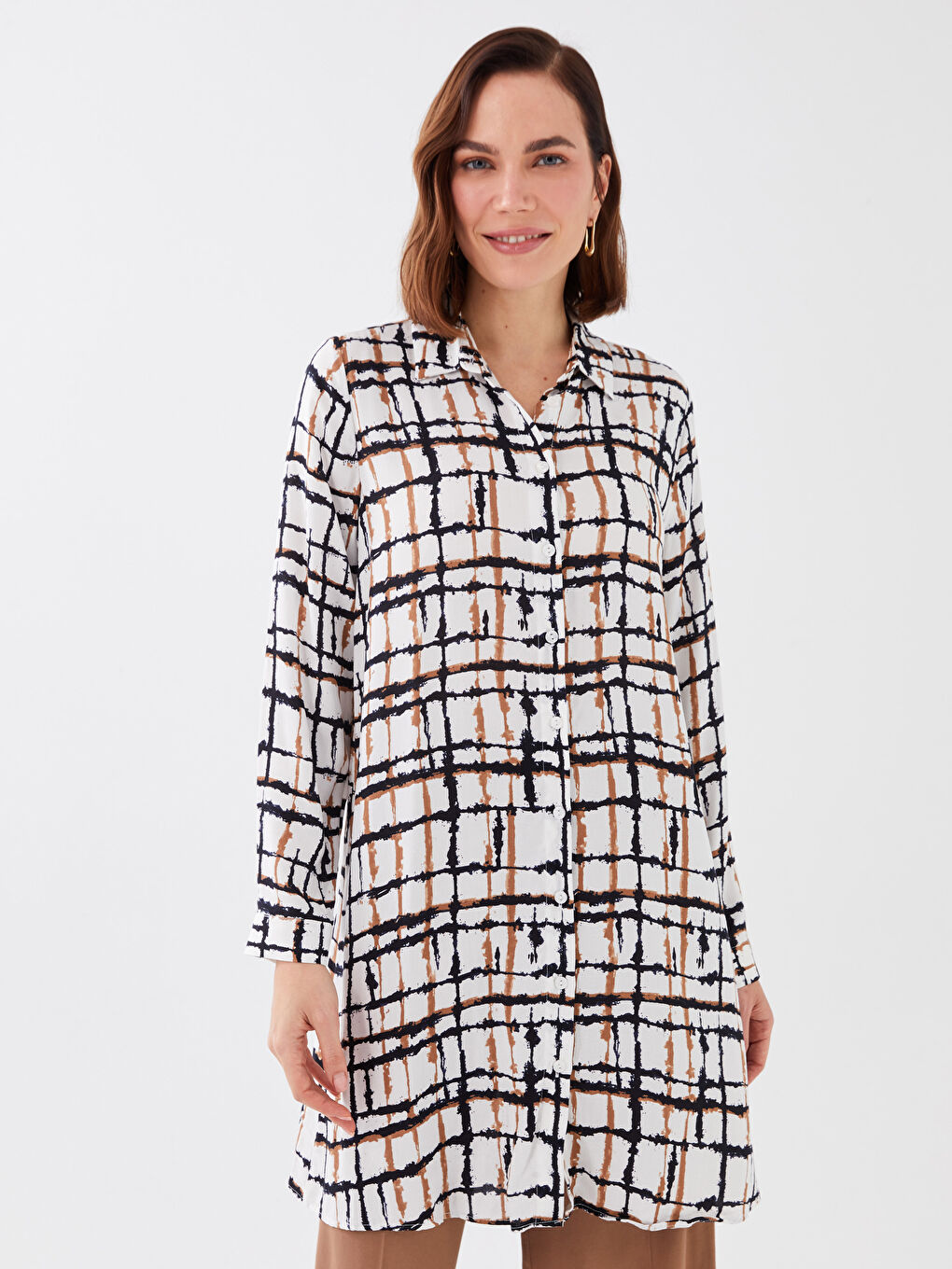 قميص تونيك منقوش للسيدات