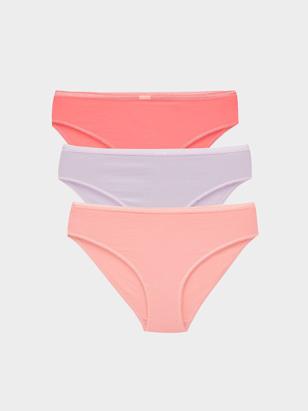 LCW DREAM Pembe Düz Bikini Külot 3'lü Paket