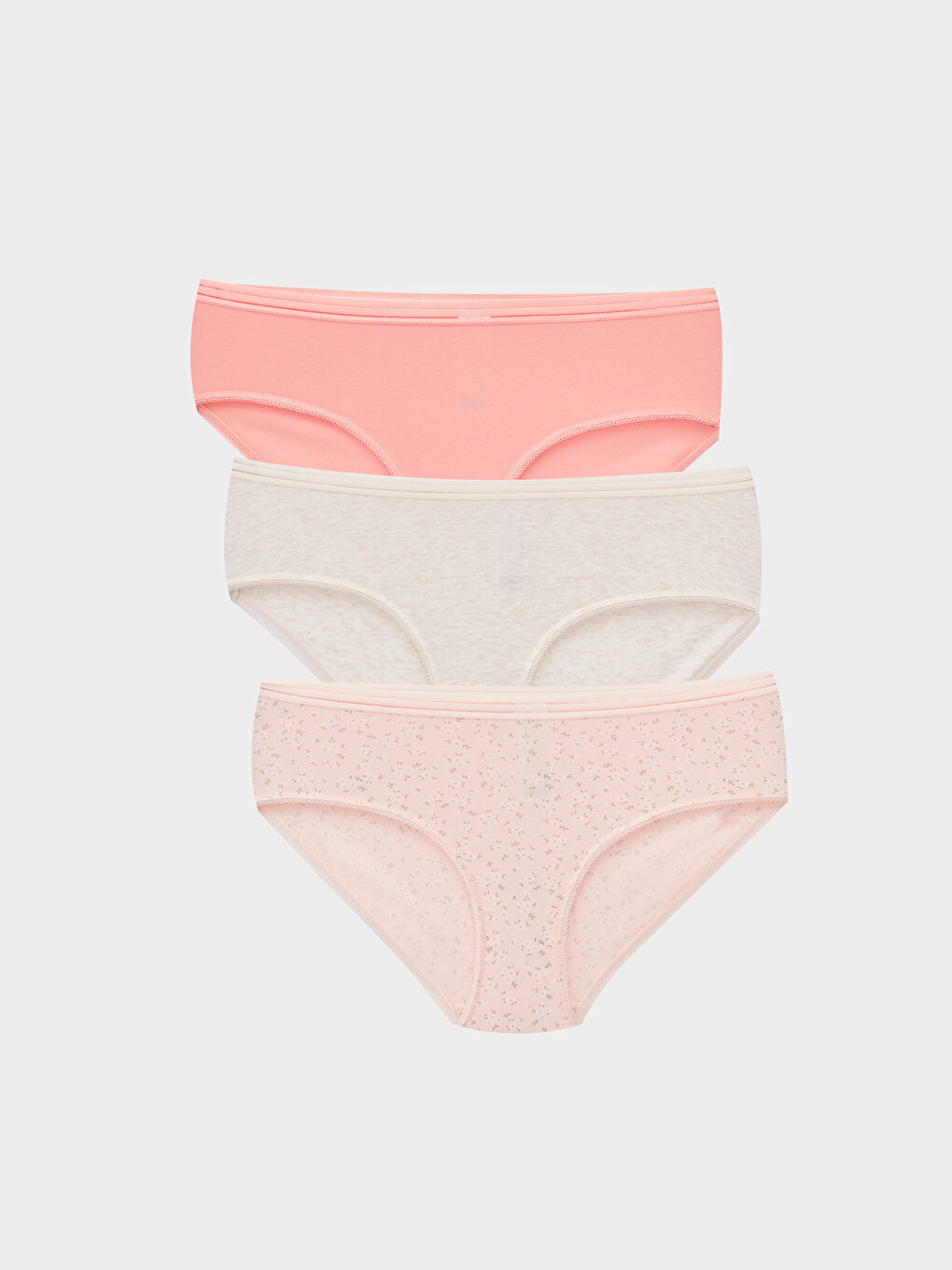 LCW DREAM Pembe Desenli Hipster Külot 3'lü Paket