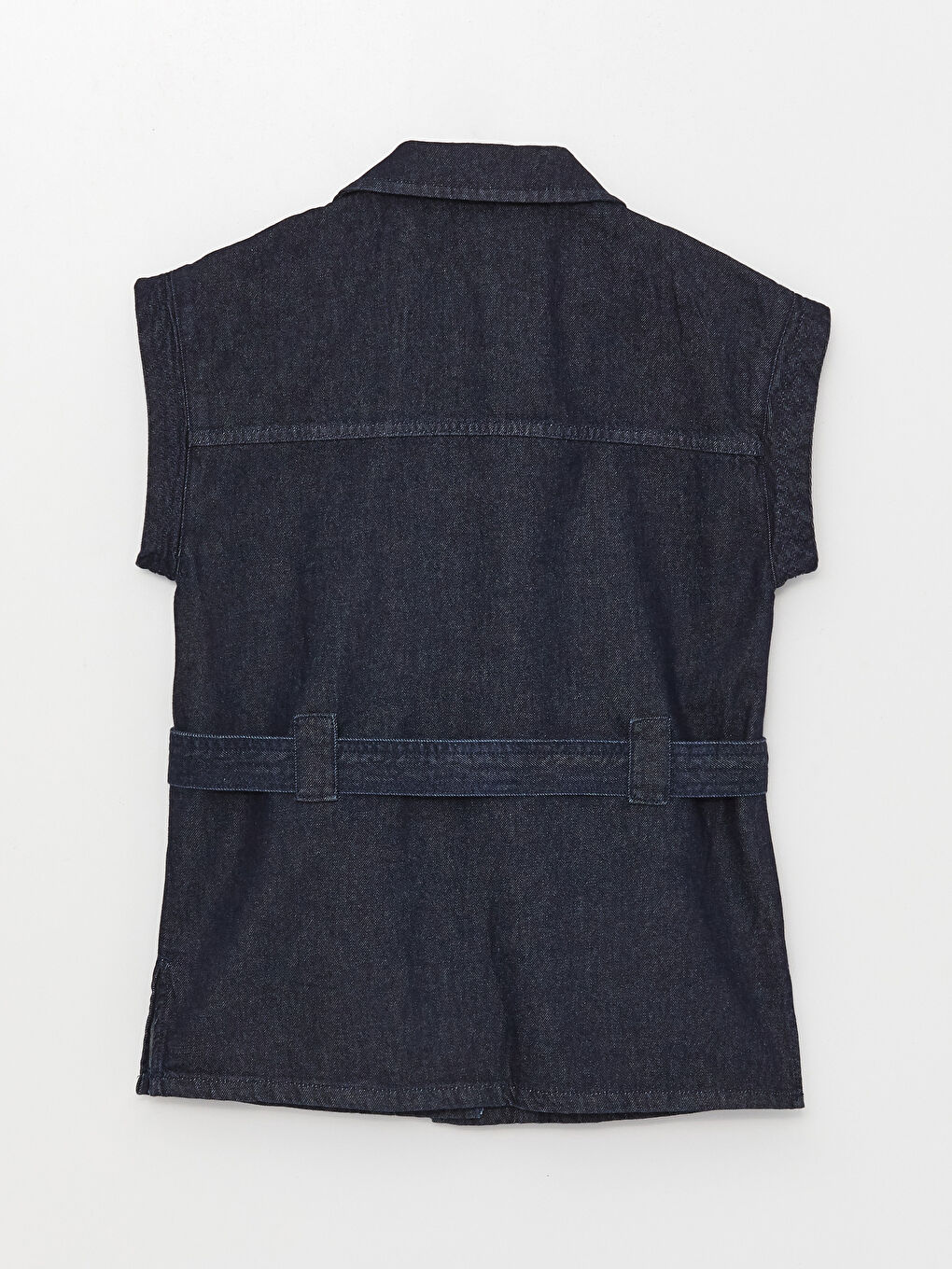 LCW Vision Damen Jeansweste mit Kragenhals und schlichtem Design -S3G868Z8-309