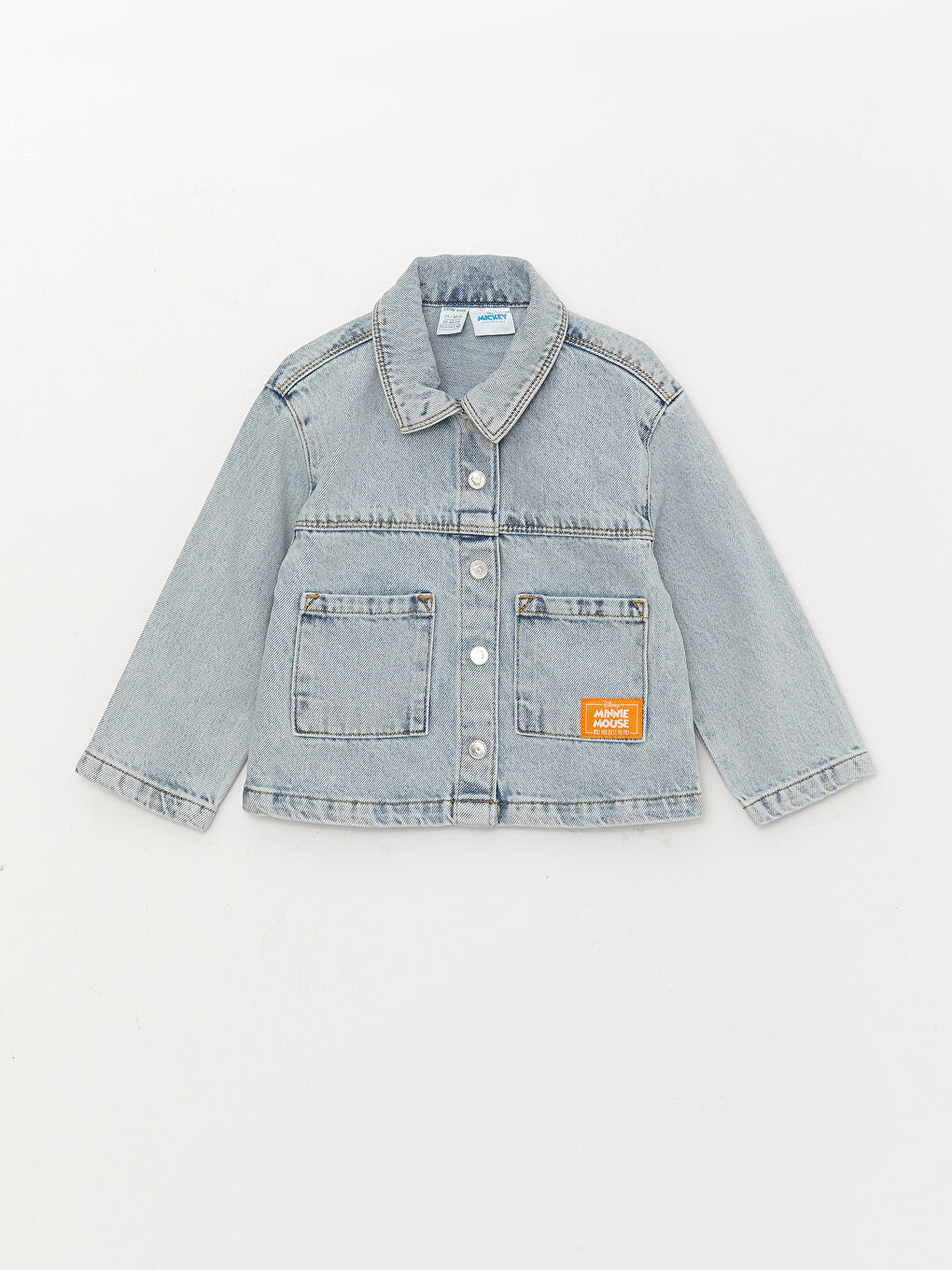 Veste en jean imprimée Minnie Mouse pour bébés filles-3