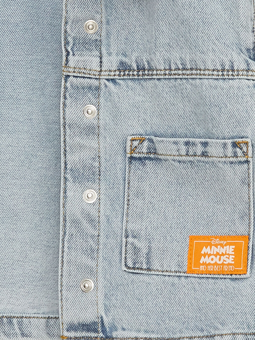 Veste en jean imprimée Minnie Mouse pour bébés filles-5