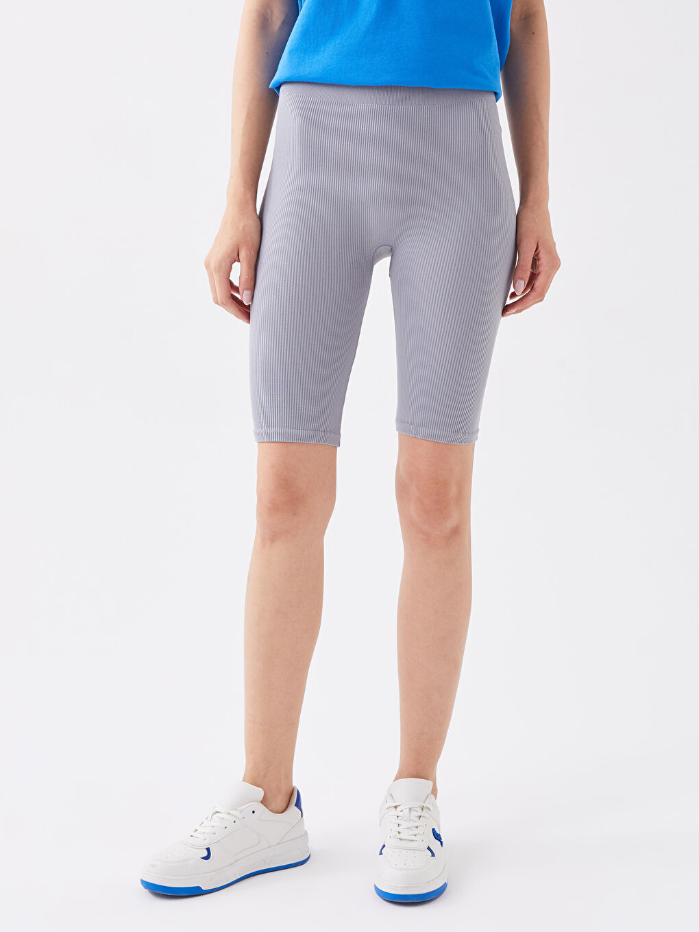 Women's Straight Elastic Waist Seamless Shorts Tights -S3G896Z8-QYE