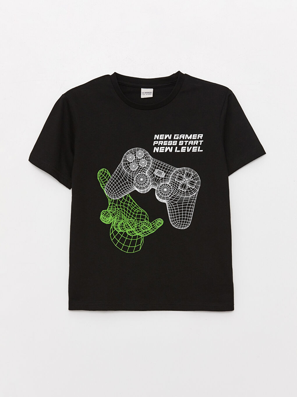 Crew Neck Printed Short Sleeve Boys' T-Shirt