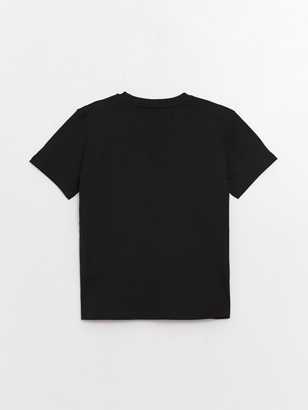 Bisiklet Yaka Baskılı Kısa Kollu Erkek Çocuk Tişört-1