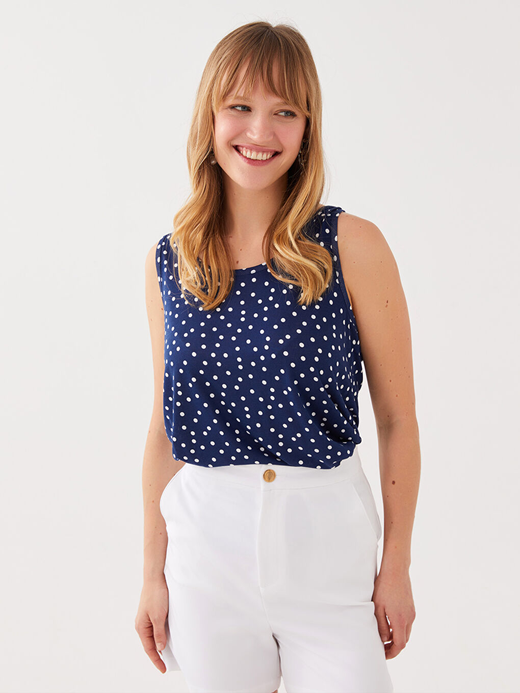LCWAIKIKI Basic U-Neck Polka Dot Female Athlete -S3G929Z8-LSJ