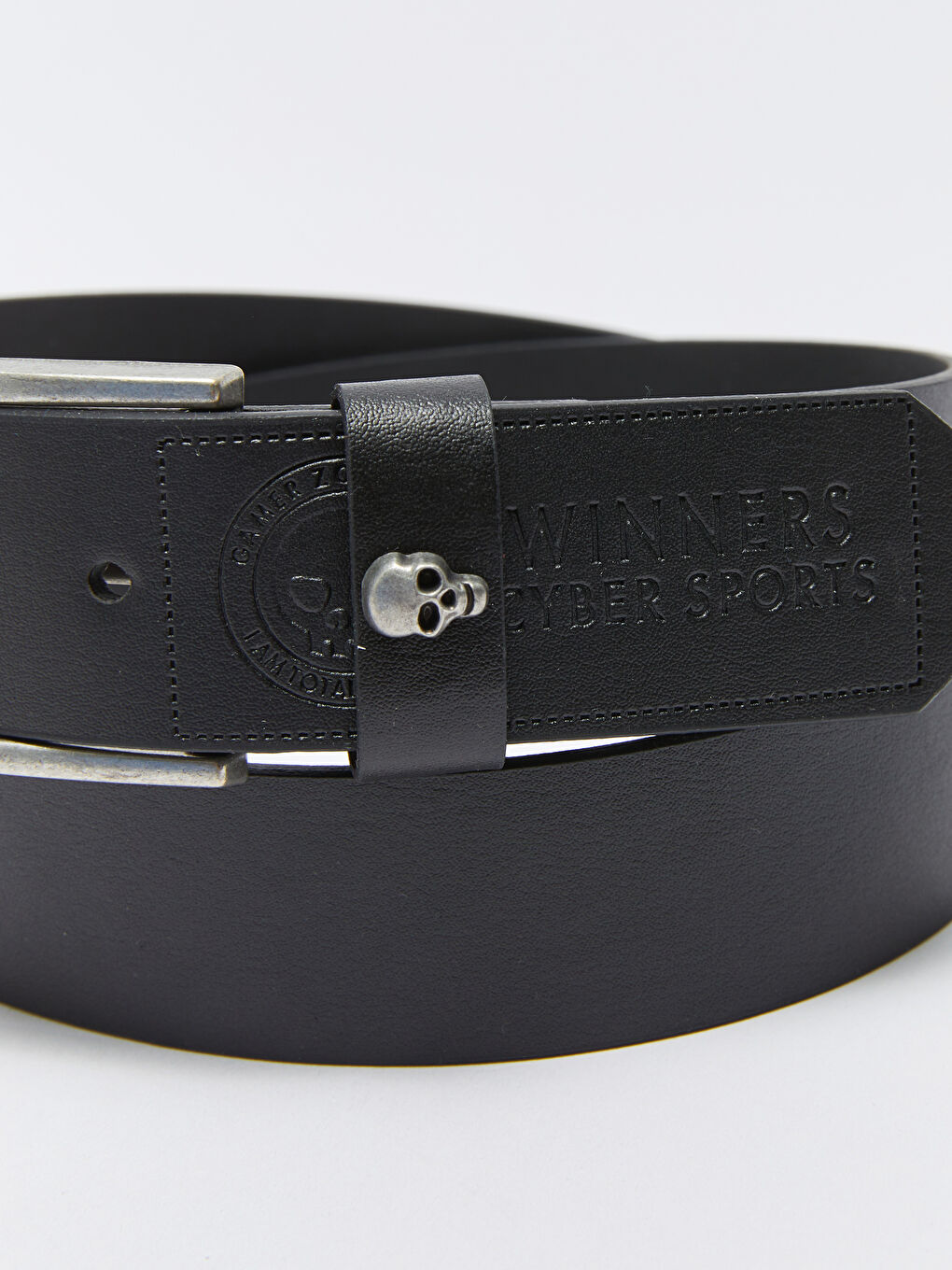 Siyah Deri Görünümlü Erkek Çocuk Kemer-3