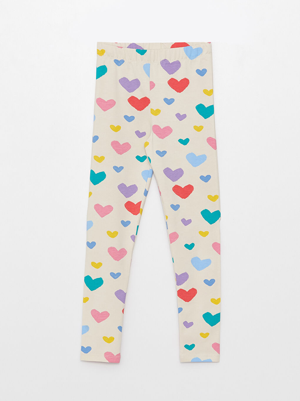 Elastic Waist Printed Cotton Girl Long Tights