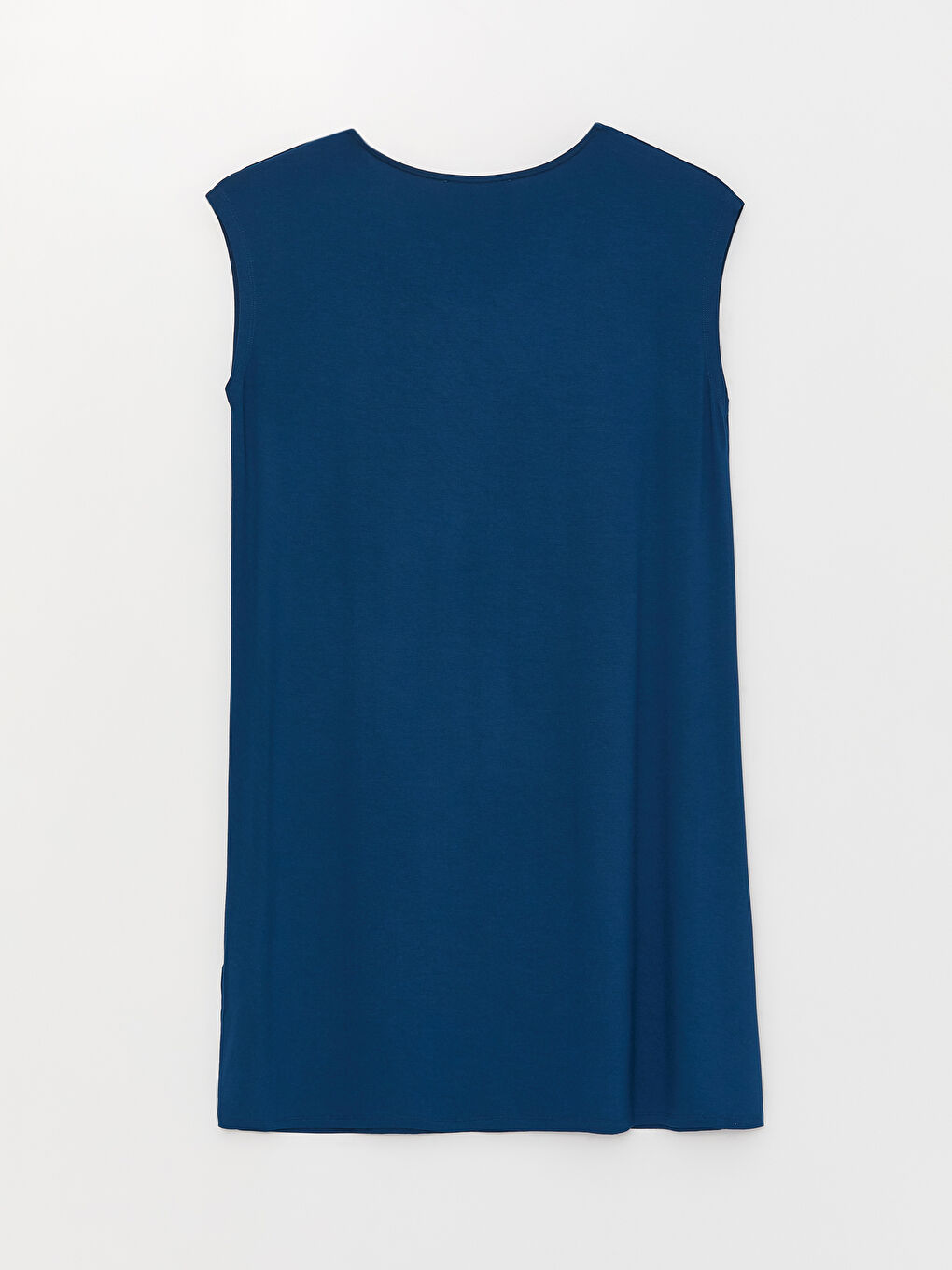 Plus Size Petite V-Neck Women's Plain Nightgown-4