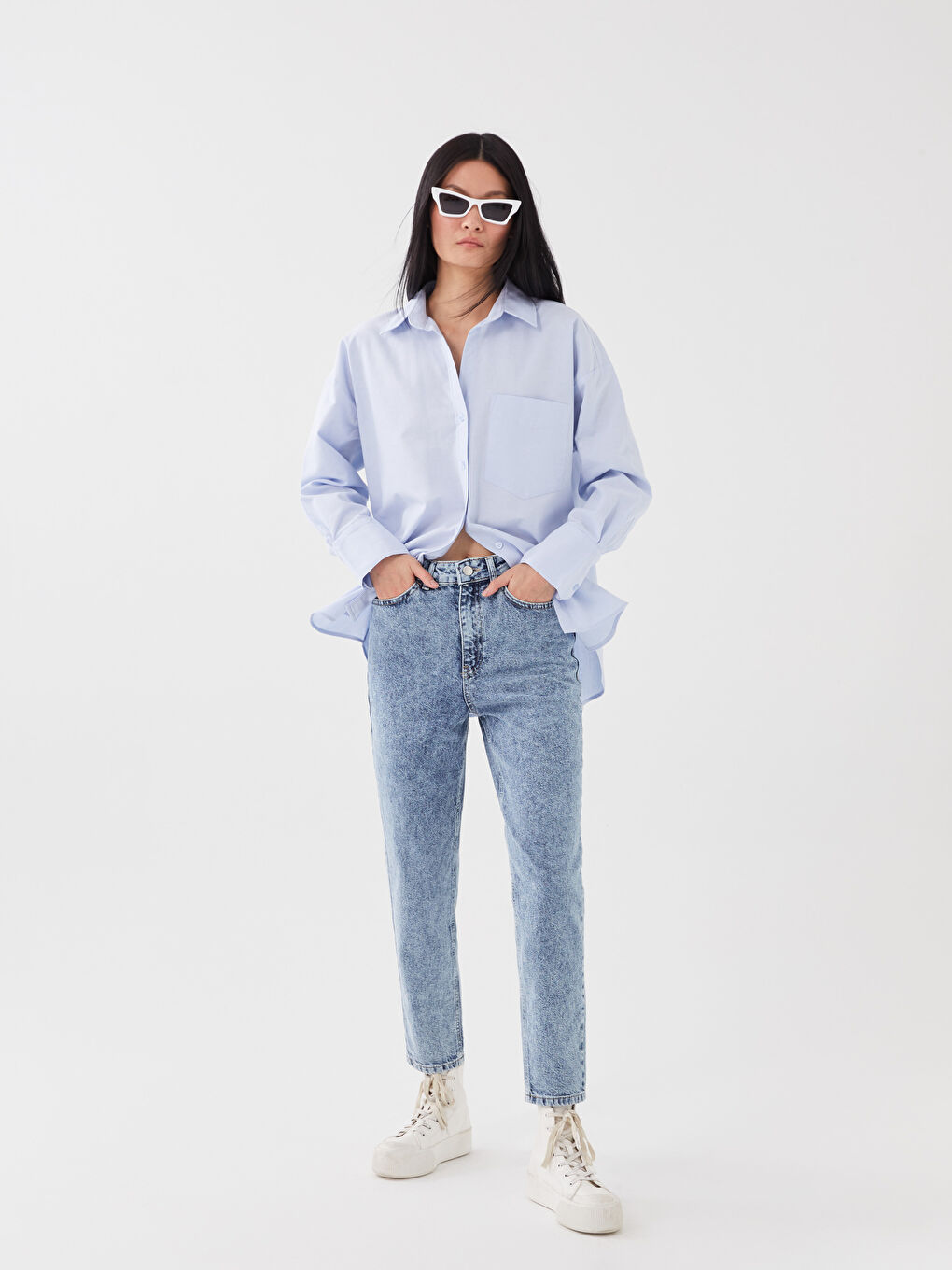 High Waist Mom Fit Women's Jeans