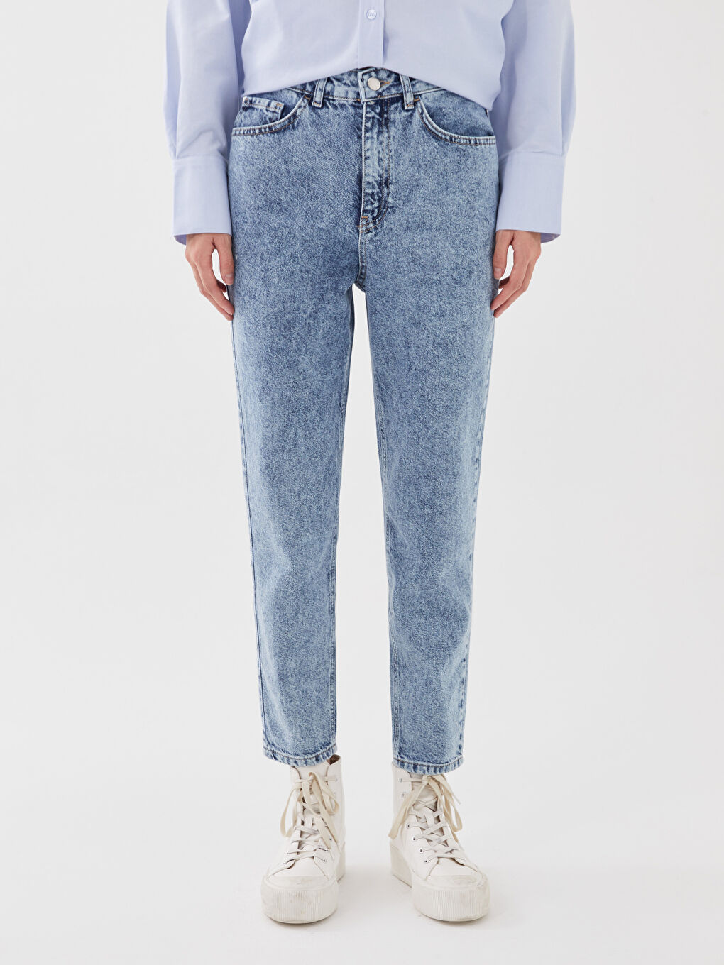 High Waist Mom Fit Women's Jeans-2