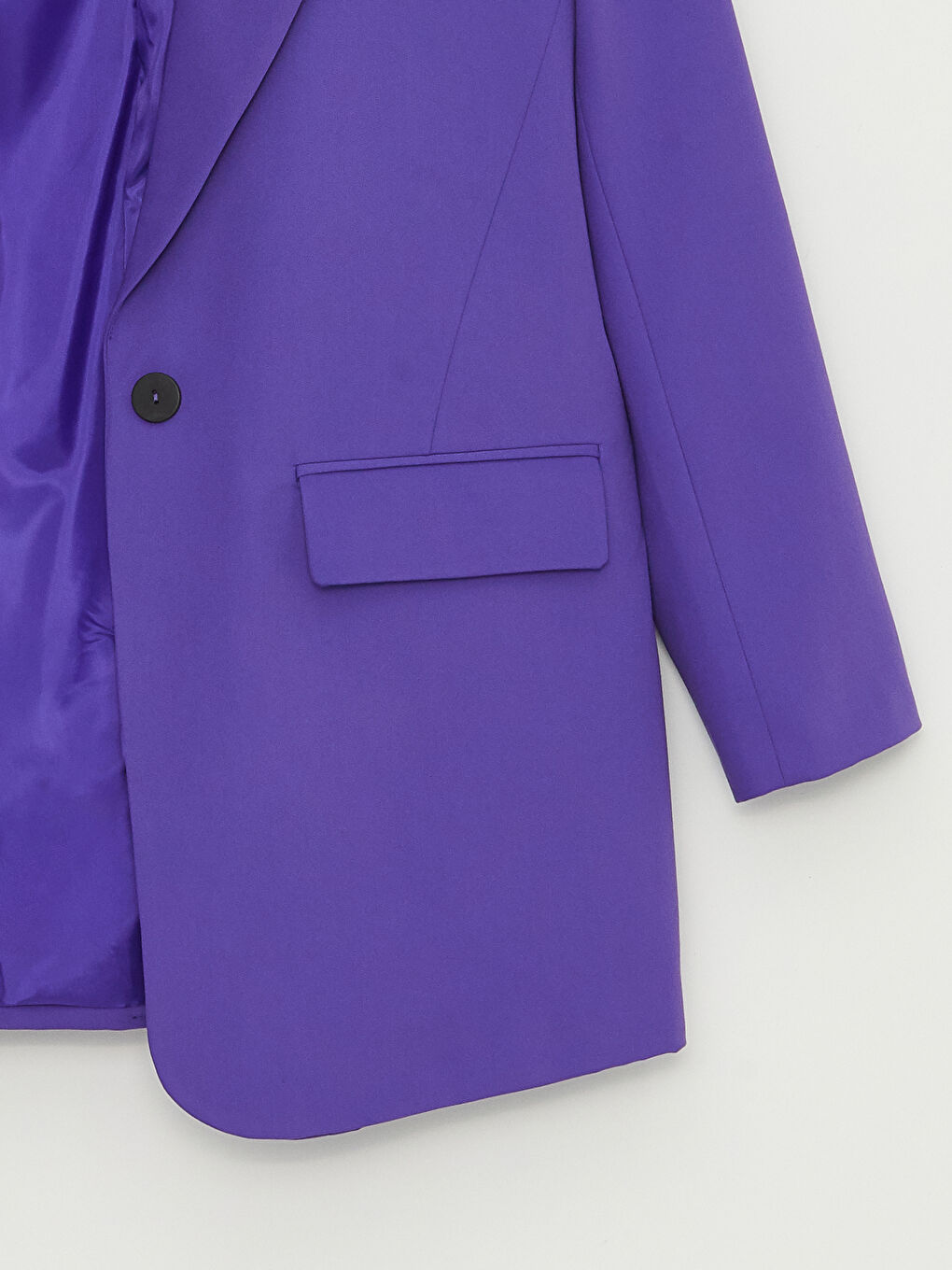 Mor Kadın Önden Düğmeli Blazer Ceket-7