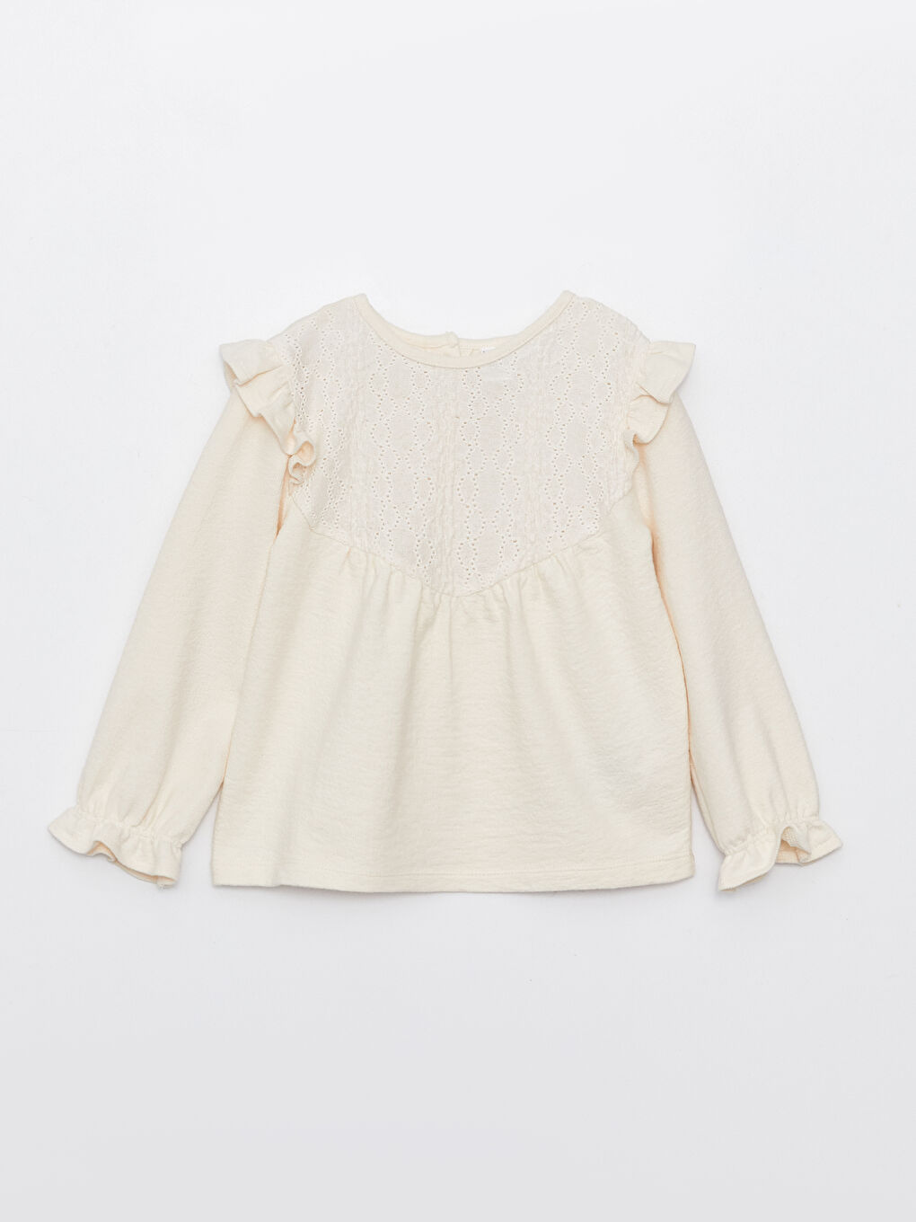 تيشيرت كم طويل بياقة دائرية للبنات الرضع