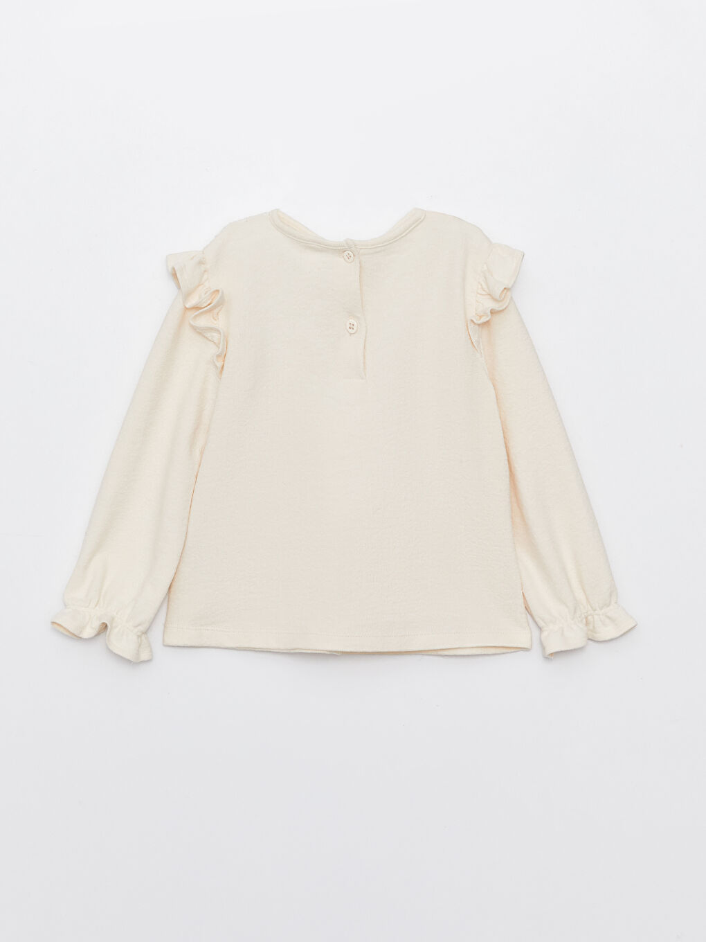 تيشيرت كم طويل بياقة دائرية للبنات الرضع-1