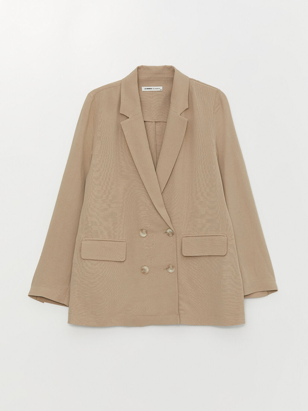 LCWAIKIKI Classic Haki Düz Uzun Kollu Kadın Blazer Ceket - 5