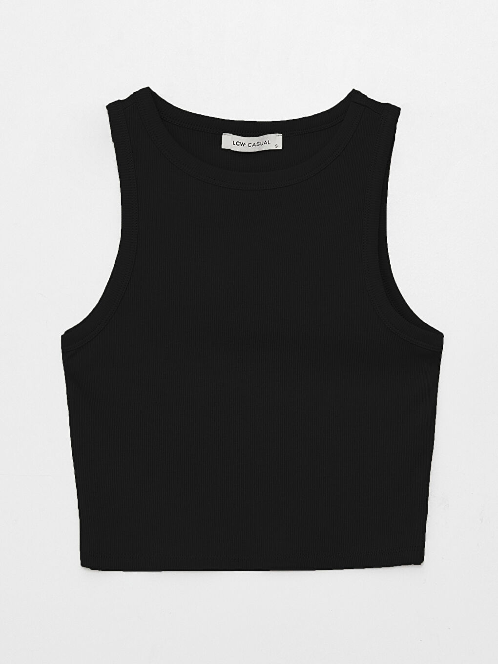 LCW Vision Women's Crew Neck Plain Crop Top -S3GA20Z8-CVL