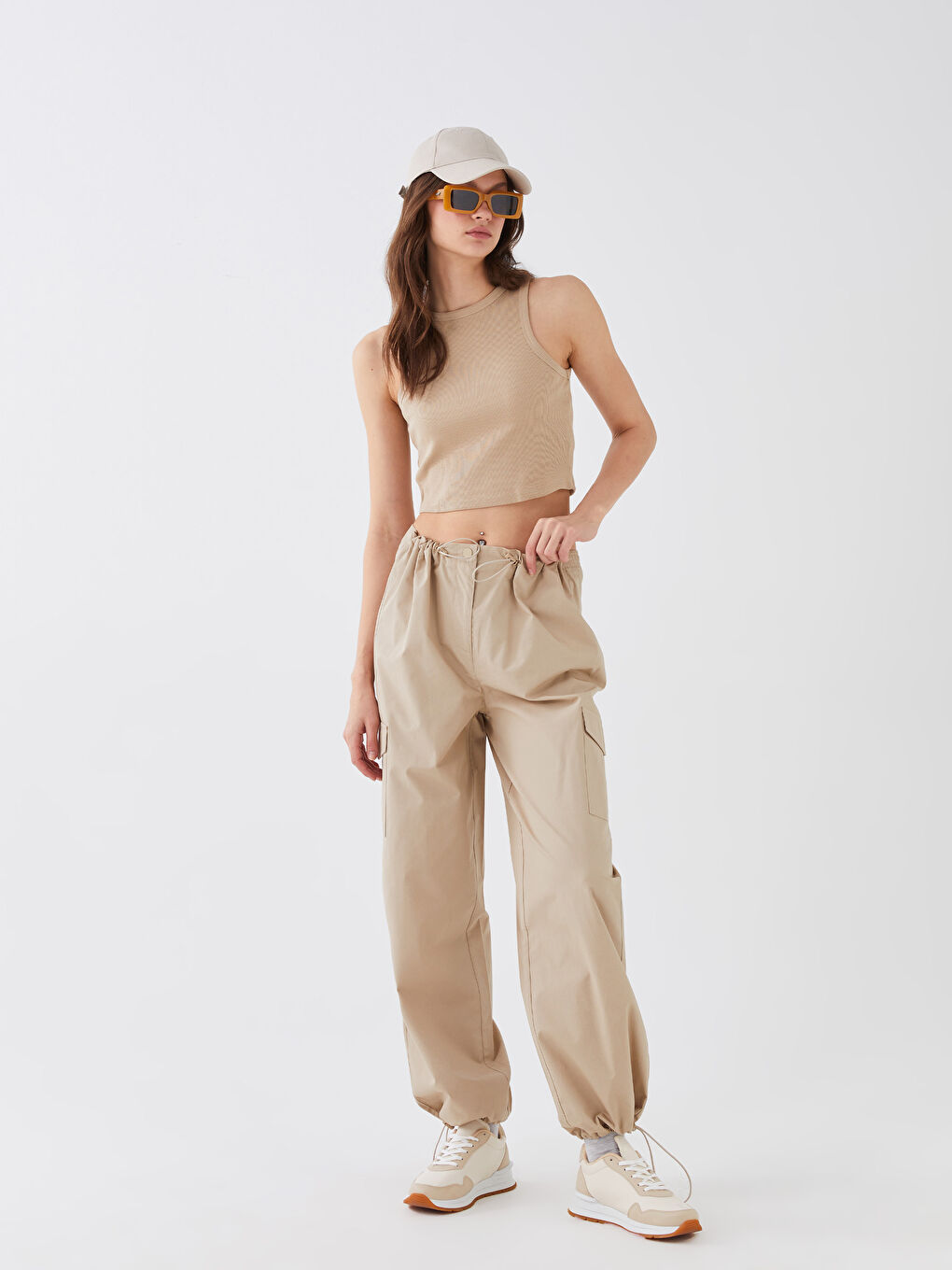 LCW Vision Women's Crew Neck Plain Crop Top -S3GA20Z8-KPL