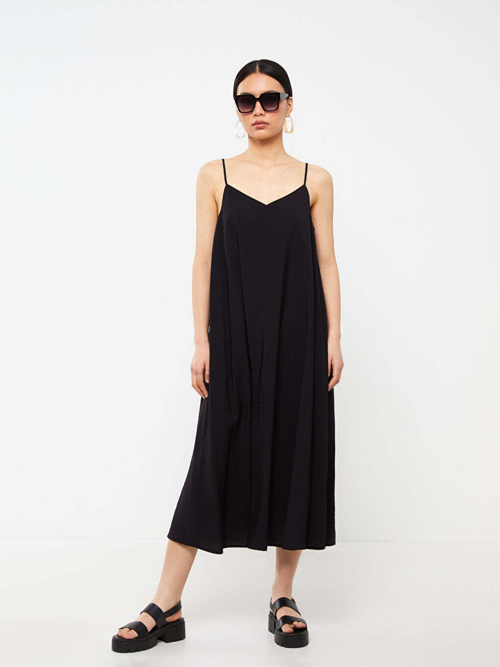 Heart Collar Straight Strap A-Line Women's Dress -S3GA26Z8-CVL