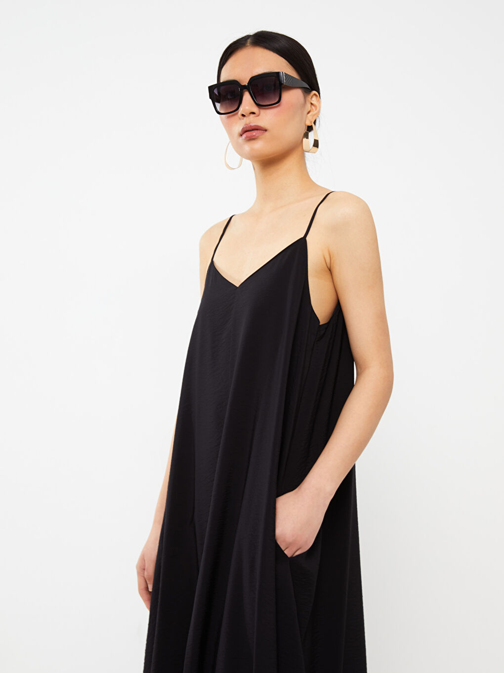 Heart Collar Straight Strap A-Line Women's Dress -S3GA26Z8-CVL