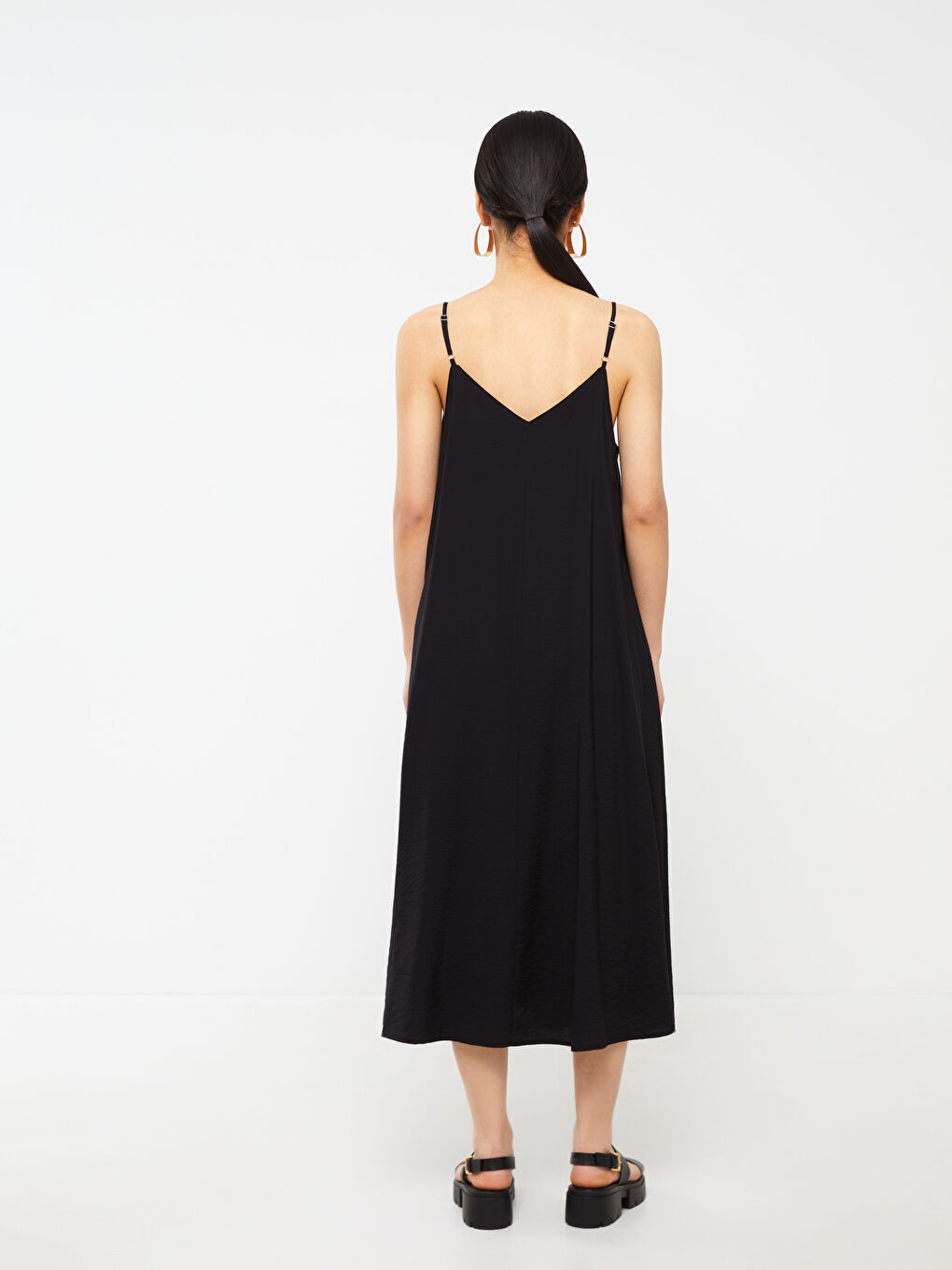 Heart Collar Straight Strap A-Line Women's Dress -S3GA26Z8-CVL
