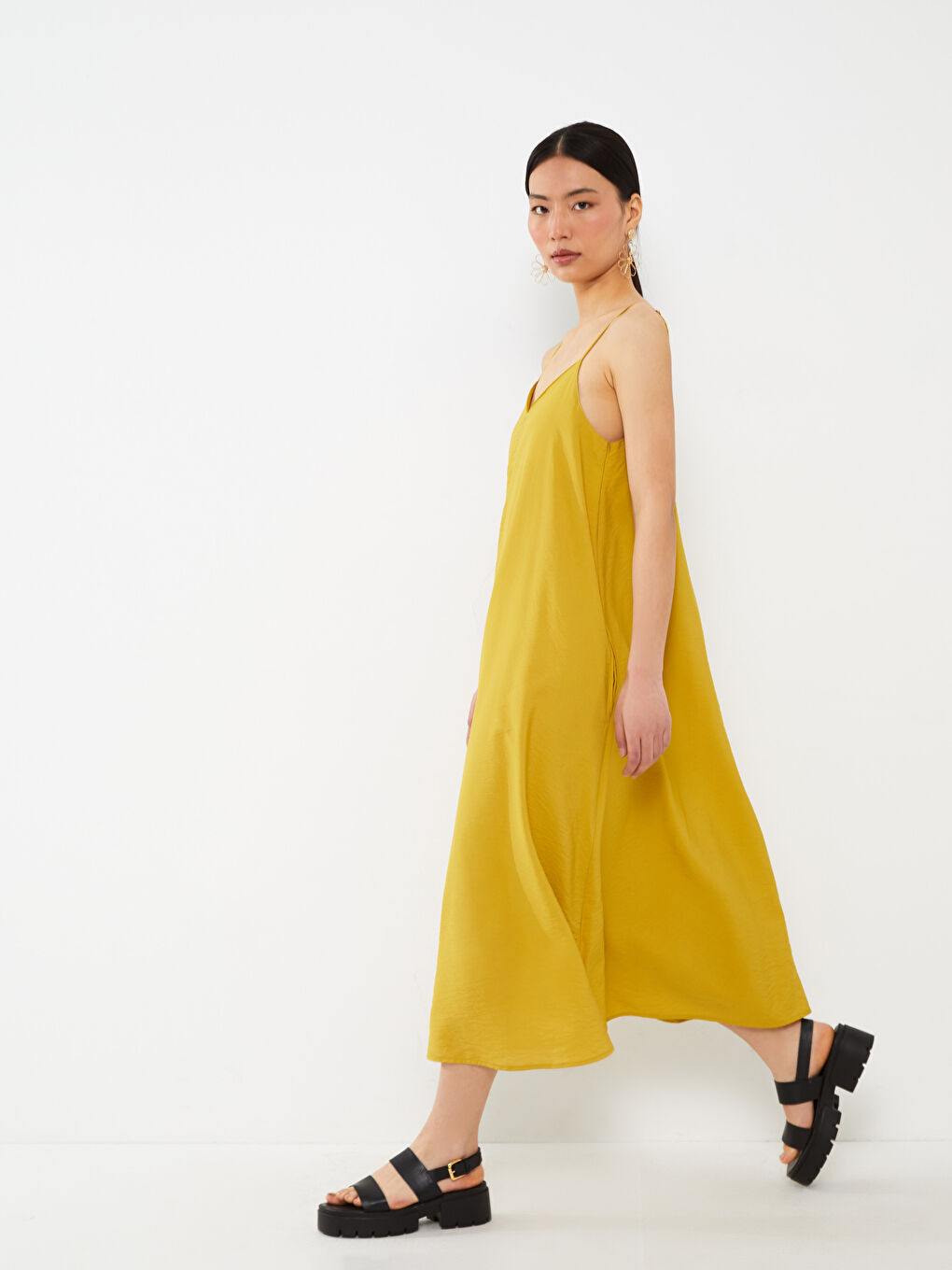 Heart Collar Straight Strap A-Line Women's Dress -S3GA26Z8-FLA