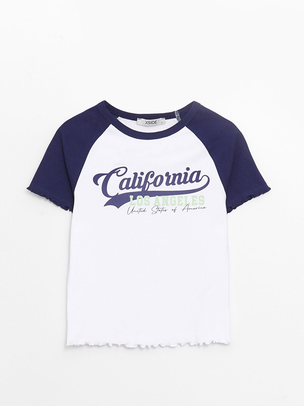 მრგვალი საყელო ნაბეჭდი მოკლე სახელო ქალებისთვის ქროფ ტოპი-5